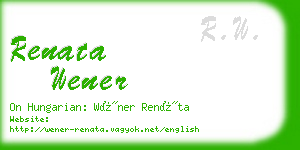 renata wener business card